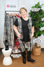 Black and White Lined Vest and Leggings Lookbook Outfit (SM-XL)