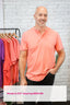 Men's Henley Short Sleeve - Coral