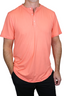 Men's Henley Short Sleeve - Coral