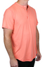 Men's Henley Short Sleeve - Coral