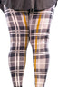 En leggings a cuadros dorados