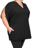 Split Tulip Sleeve Top - Black