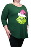 Christmas Grinch 3/4 Graphic Tee