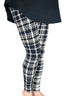 Black and White Lined Vest and Leggings Lookbook Outfit (1X-3X)