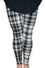 Black and White Lined Vest and Leggings Lookbook Outfit (SM-XL)