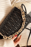Faux Leather Handbag with Chain by She's Got Leggz