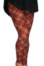 Burgundy Region Plaid Leggings