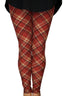 Burgundy Region Plaid Leggings