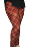 Burgundy Region Plaid Leggings