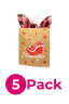 Easy Wrap Christmas Gift Bag Set - 5 Pack