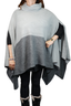 Colour Block Sideslit Poncho