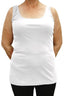 Comfort Reversible Tank Top - Regular and Ledged MD / White / Ledged by She's Got Leggz