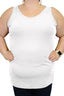 Comfort Reversible Tank Top - Regular and Ledged LG / White / Ledged by She's Got Leggz