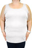 Comfort Reversible Tank Top - Regular and Ledged 1X / White / Regular by She's Got Leggz