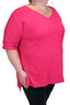 Cuffed Tee Solids- Power Pink