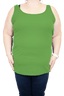 Comfort Reversible Tank Top - Regular and Ledged 1X / Foliage Green / Regular by She's Got Leggz