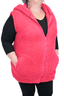 Fuzzy Sherpa Vest XL / Power Pink by She's Got Leggz