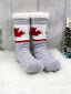 Maple Leaf Knit Slipper Socks