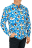 Men's Henley Long Sleeve - A Christmas Story MD / Happy Feet by She's Got Leggz