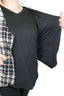 Black and White Lined Vest and Leggings Lookbook Outfit (SM-XL)