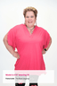 Split Tulip Sleeve Top - Power Pink