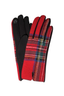 Plaid Touch Screen Gloves