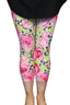 Rose Blooms Capri Leggings