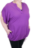 Split Tulip Sleeve Top - PRINTS & SOLIDS XL / Sparkling Purple by She's Got Leggz